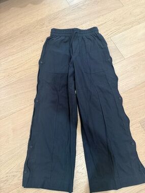 Sea New York Black Wide-Leg Button-Trim Pants